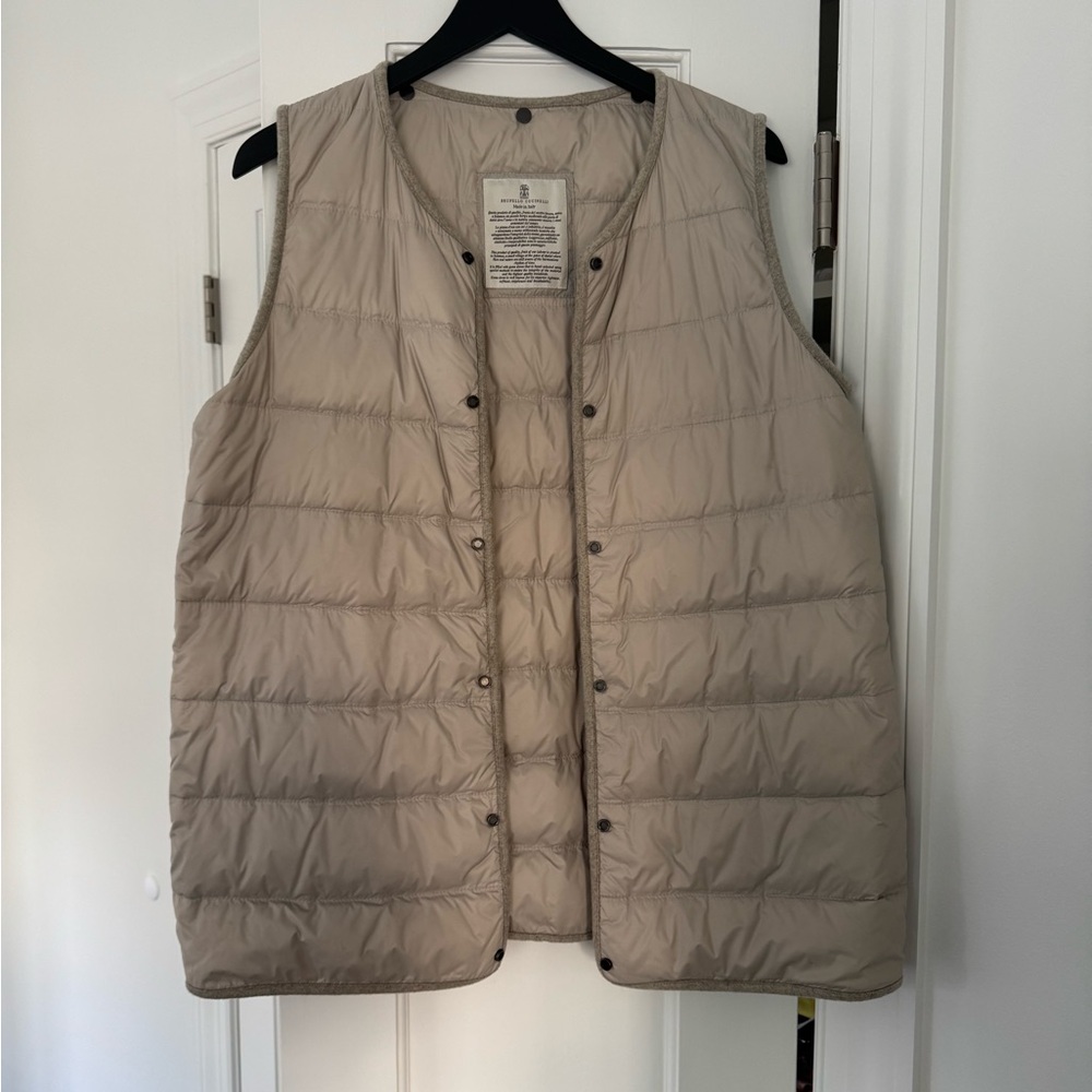 Brunello Cucinelli Beige Quilted Vest